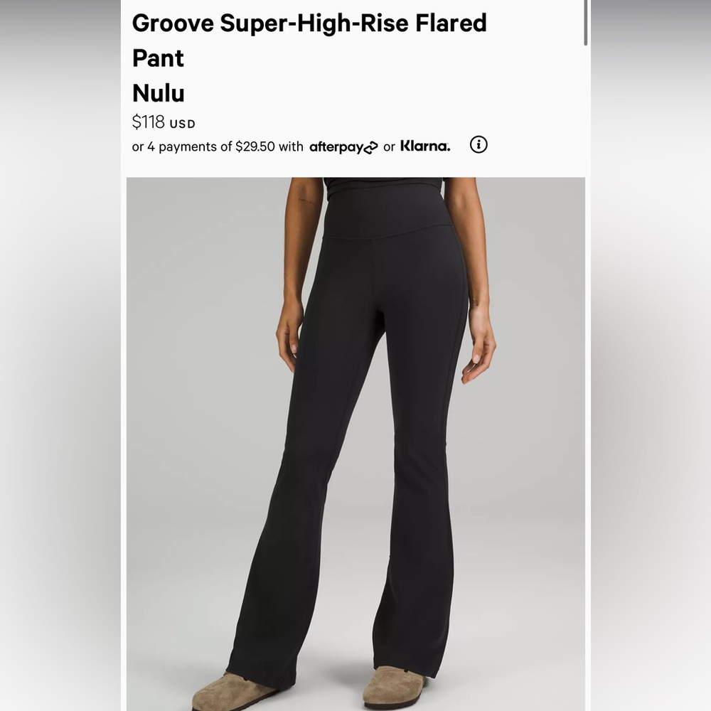 Lululemon groove super high rise flared pant